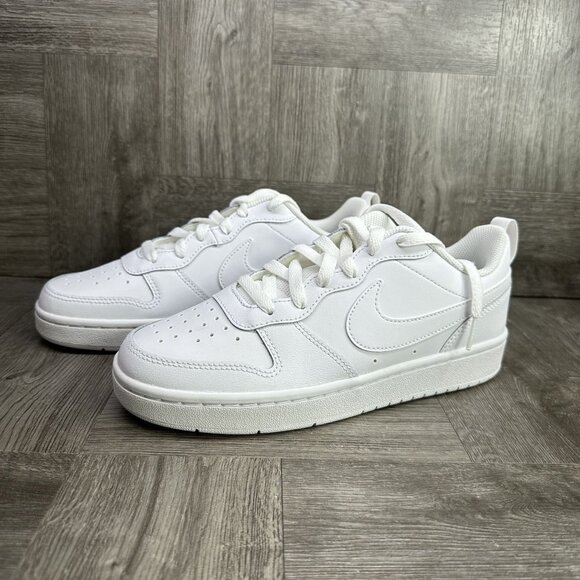 Nike Court Borough Low 2 Youth 6y/Women 7.5 Triple White Casual Shoes BQ5448-100 - Picture 4 of 8